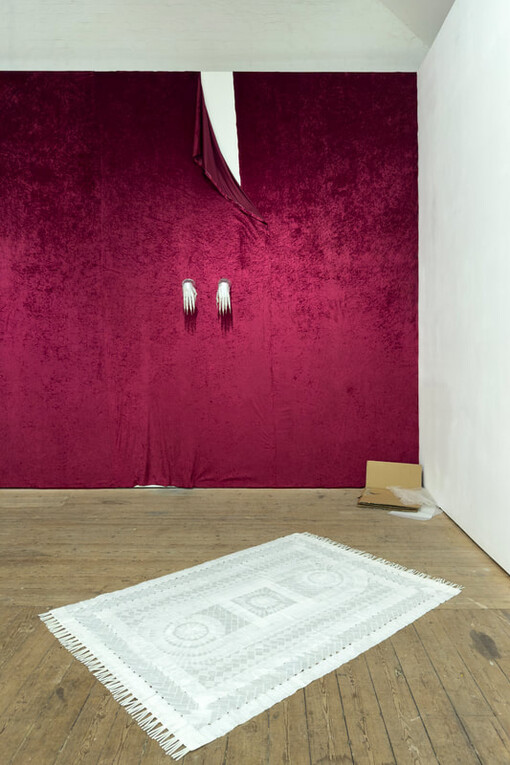 Ty Locke, Hand me downs, exhibition view. Courtesy of Copperfield