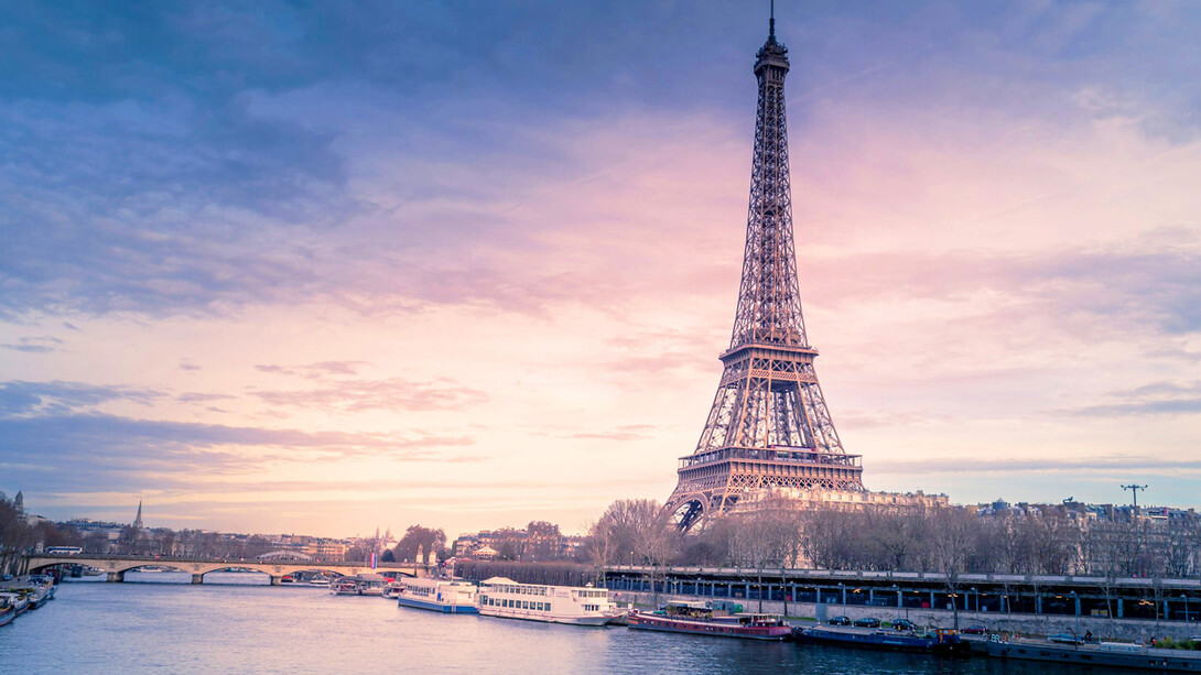 The Eiffel Tower in Paris, France, set to host the 2024 Olympics