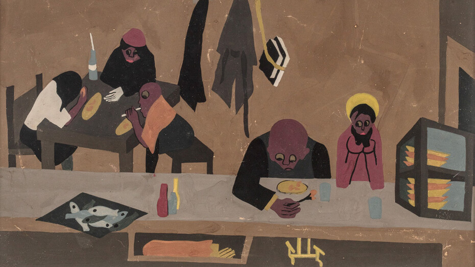Jacob Lawrence, Harlem diner, 1938. Courtesy of the New York Historical