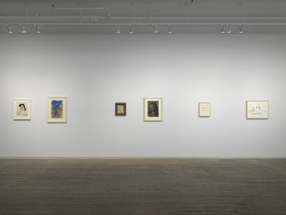 Works on paper: 100 Years, installation view. Courtesy of AMANITA