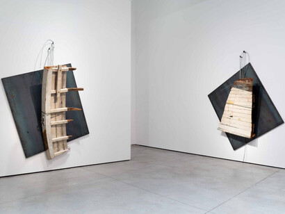 Jannis Kounellis, Labyrinth without walls, exhibition view. Courtesy of Es Baluard Museu d'Art Contemporani de Palma