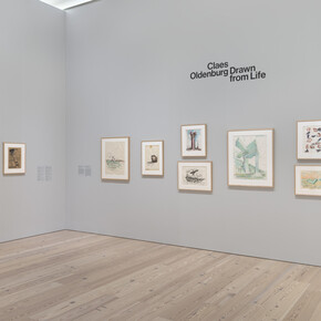 Claes Oldenburg, Drawn from life, exhibition view. Courtesy of Whitney Museum