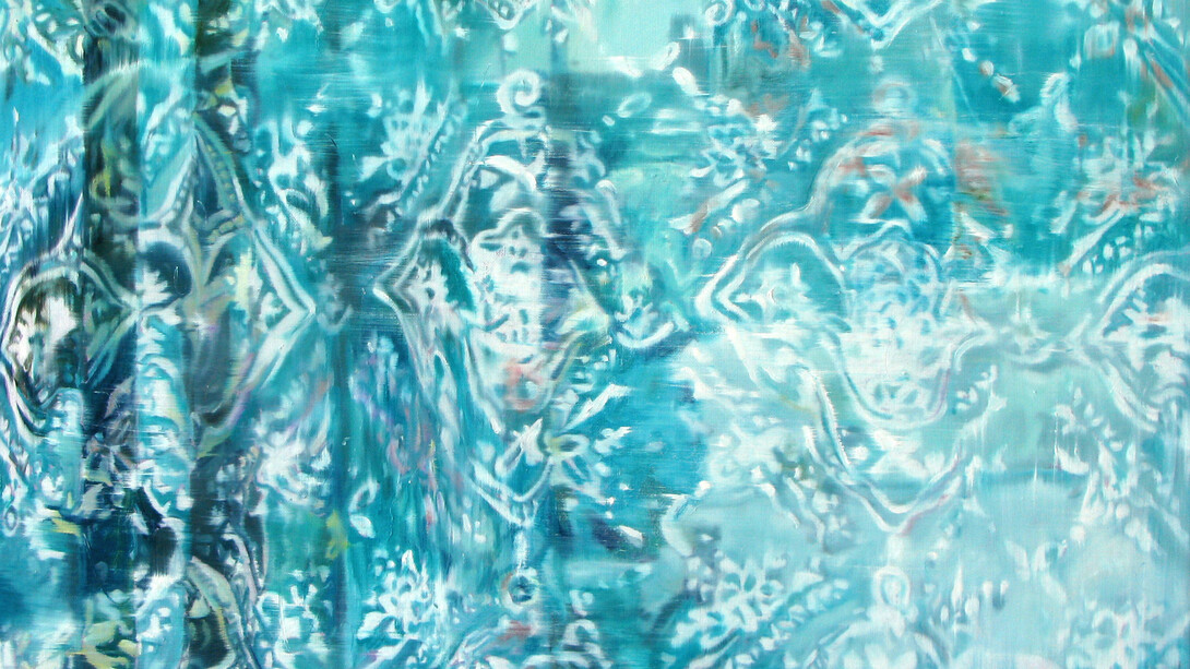 Turquoise,
2020,
oil on canvas,
70 x 70 cm. Courtesy of the Artist and Gallery Baton