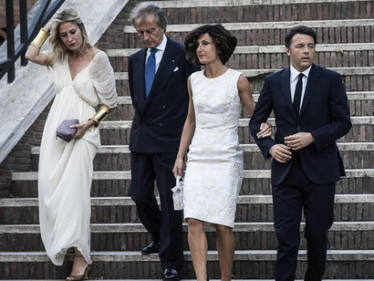 Vip al Colosseo: Montezemolo e Renzi con consorti