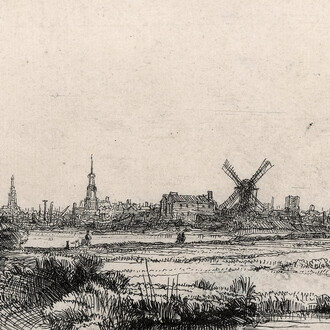 Rembrandt, View of Amsterdam, ca. 1640–1641. Cortesía del Museum Het Rembrandthuis