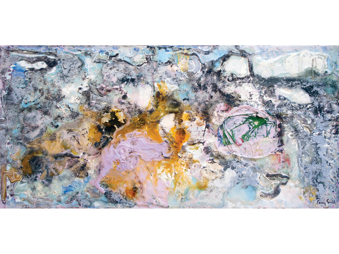 Terry Setch, The Tide, Stony Beach, 2013, Mixed Media, 61 x 123 cm, © Terry Setch, courtesy of Flowers Gallery