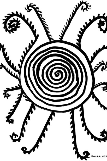 Maria Amilbia Siagama Siagama, Untitled, 2025. Courtesy of Huxley-Parlour Gallery