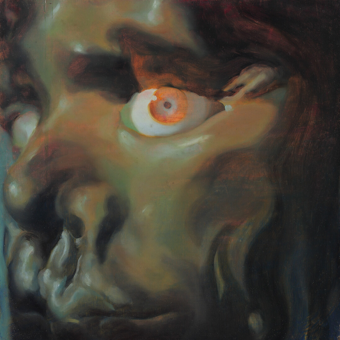 Zhang Yunyao, “Fear”, 2015 Oil on panel 30 x 30 cm. Courtesy the Artist, Perrotin and Don Gallery