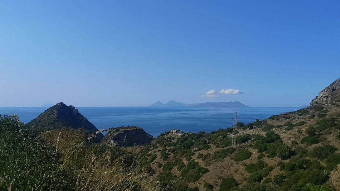 Salina,Lipari e Vulcano viste dalla strada di Tindari