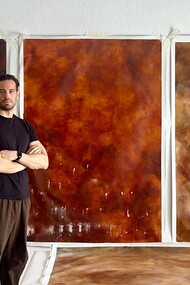 Gianluca Lattuada nel suo studio a Madrid