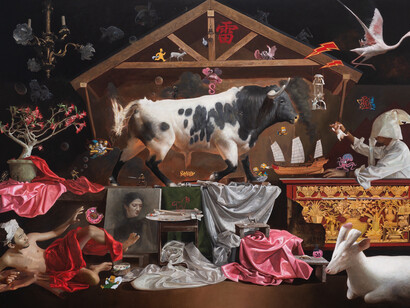 Phadungsak Kheawpong, Bull and mouse (detail), 2024. Courtesy of Number1Gallery