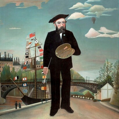 Henri Rousseau, "Io, ritratto-paesaggio" (titolo originale Moi-même), dettaglio, 1890. Národní galerie, Praga, Repubblica Ceca 