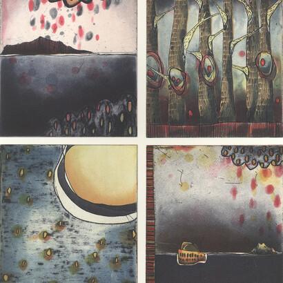 Four conversations; in meditation on the spaces between us and the watchful moon in our skies... by Niamh Flanagan