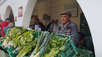 Vendedor en el Día de Mercado de la Casa de Campo