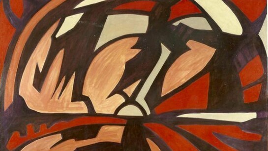 Giulio Turcato, Scenderia alla Miniera 1950 olio su tela 100 x 150 cm Courtesy Galleria Anna d’Ascanio, Roma