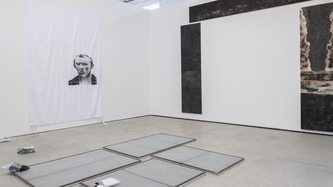 Gabriel Lima, Us And Them Forever Bound Up In Here And Now, Vista da exposiçăo no Galpăo Fortes Vilaça, 2014. Photo: Eduardo Ortega