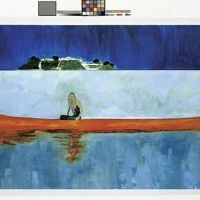 Peter Doig, 100 Years Ago (Carrera), 2001, Oil on linen, 229 x 359 cm, Centre Pompidou, MNAM-CCI, Photo Jochen Littkemann