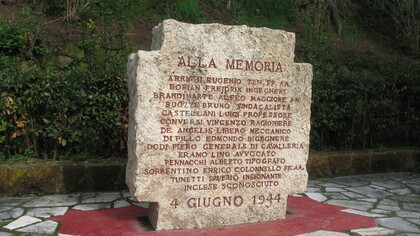 Lapide commemorativa dell'eccidio de La Storta