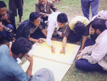 Village level resource mapping in Sikkim, north-east India © Sandeep Tambe
