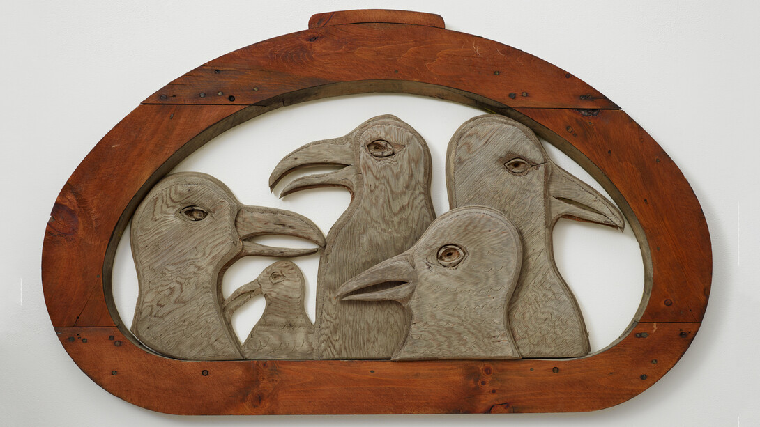 Bernard Langlais, "Gulls", 1970s. Wood. 36 × 59 1/2 × 2 5/8 in. (91.4 ×151.1 × 6.7 cm). Museum purchase with a grant from the Charles E. Merrill Trust