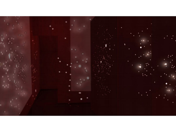 "Galáxia Imaginativa"  (imaginative Galaxy), black cube with light source inside, pierced by visitors during one month. Courtesy of Galeria Mezanino