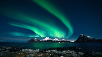 Aurora boreal en Alaska