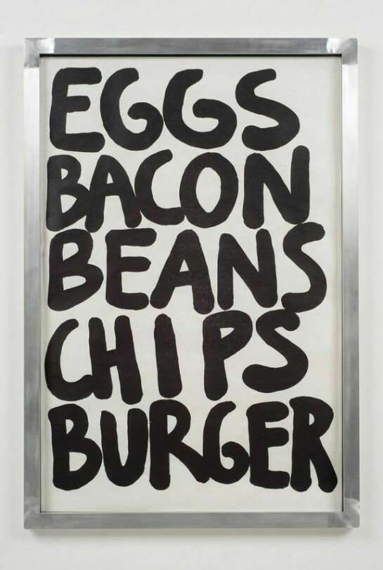 Shaan Syed, Eggs Bacon Beans Chips Burger, 2014, 37 x 26 in (94 x 66 cm)