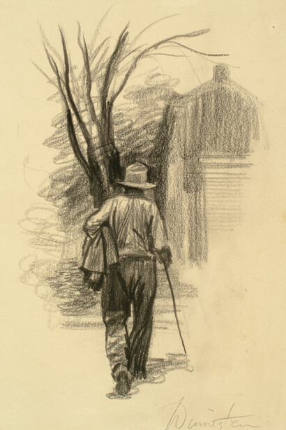Boycotter, 1956. Harvey Dinnerstein (born 1928). Graphite on paper, composition: 11 9/16 × 8 1/4 inches. Delaware Art Museum, F. V. du Pont Acquisition Fund, 1993. © Harvey Dinnerstein.