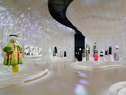 Installation view of “Christian Dior: Designer of Dreams” at Museum of Contemporary Art Tokyo, 2022