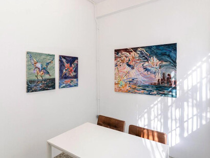 Marina Roca Díe, Arrobamiento, vista de exhibición. Cortesía de la Galería El Chico