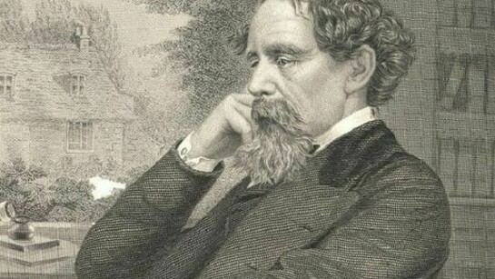 Portrait of the british novelist Charles Dickens