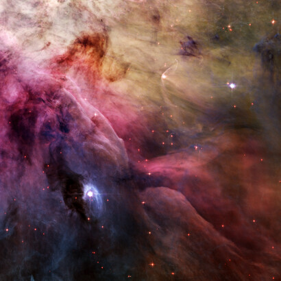 Acercamiento a una zona de la nebulosa de Orión