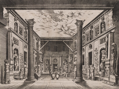 Unidentified artist, The statue court of Palazzo della Valle in Rome, 1553. Courtesy of Museum of Fine Arts Boston