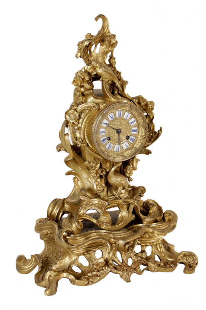 Reloj en bronce y hierro de la primera mitad del siglo XIX, Francia