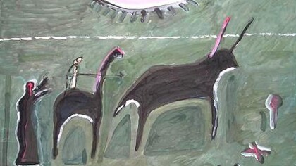 Safaitic paintings by Rawan Al Adwan