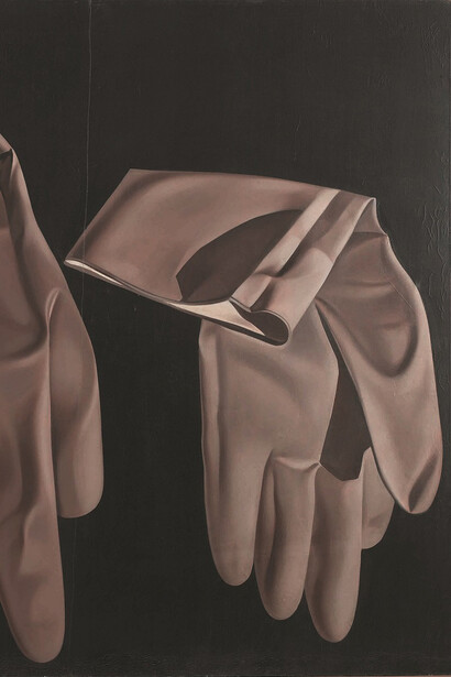 Zhang Peili 張培力
X? Series No.4
1987
oil on canvas
180 x 198cm
M+ Sigg Collection, Hong Kong
Courtesy of the artist and West Kowloon Cultural District Authority. Detail