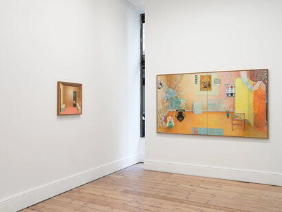 Matthias Weischer, Off target, exhibition view. Courtesy of GRIMM 