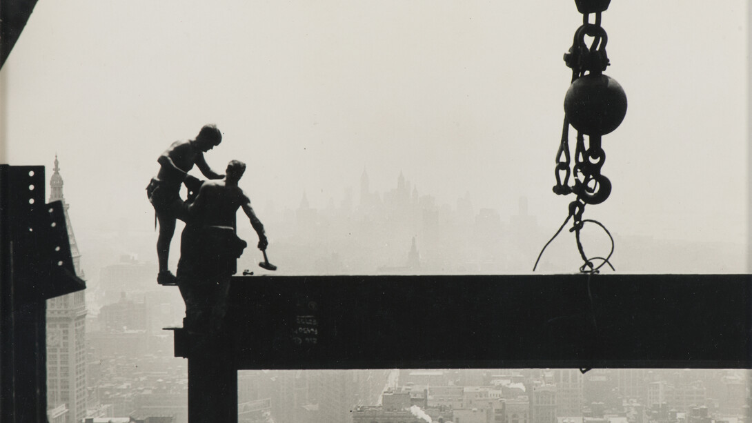 Lewis Hine, Laying Beams, Empire State Building construction, 1931 ca, Gelatin silver print (vintage), Collection of Martin Z. Margulies