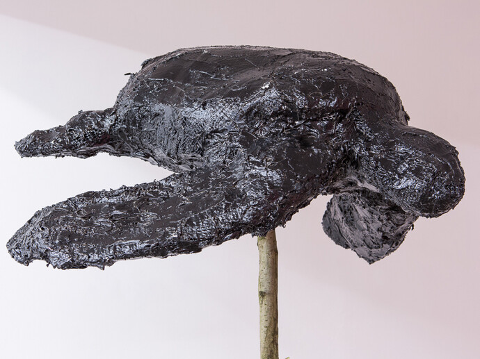John Russell, Transformational Joy (detail), 2014, wood, metal, mixed media sculpture, dimensions variable, courtesy of the artist and Motinternational London & Brussels