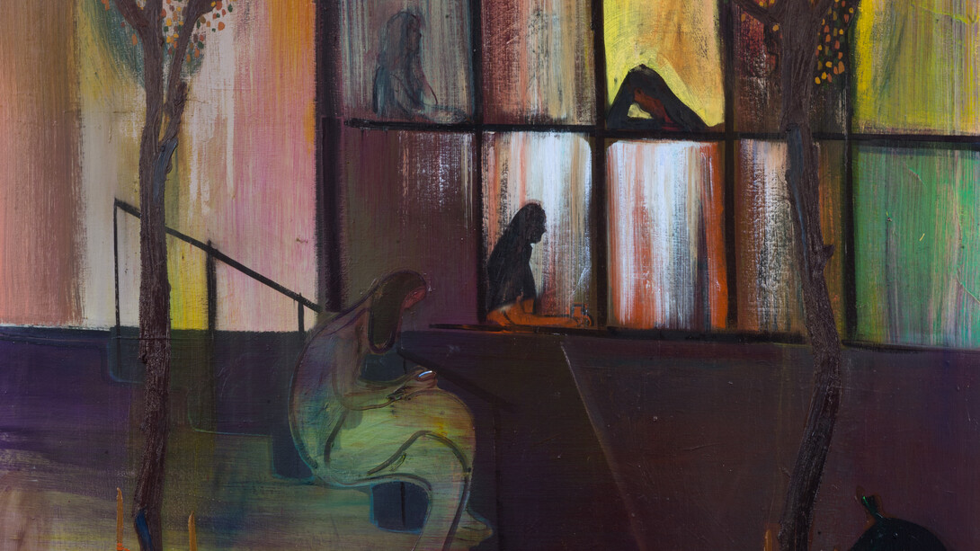 The Future is Elsewhere (If it Breaks Your Heart), detail #7, 2017. Oil on canvas, 60 x 44 inches. Inv. #HH1716