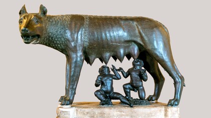 Bronze Capitoline she-wolf, 5th century BCE, the symbol of Rome