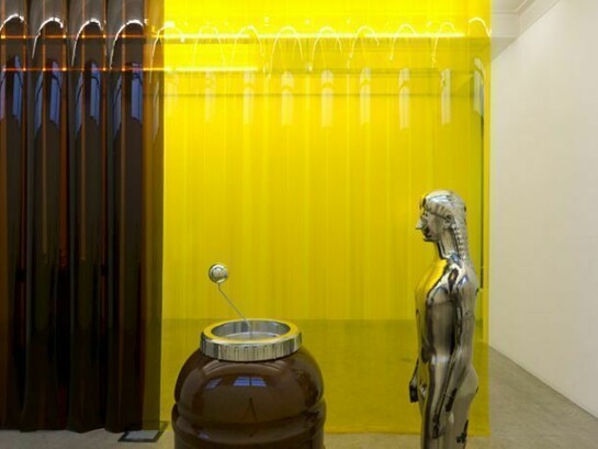 Steven Claydon, Grid & Spike, Installation view Massimo De Carlo, Milano, 2013, Photo by Roberto Marossi, Courtesy Massimo De Carlo, Milano/London