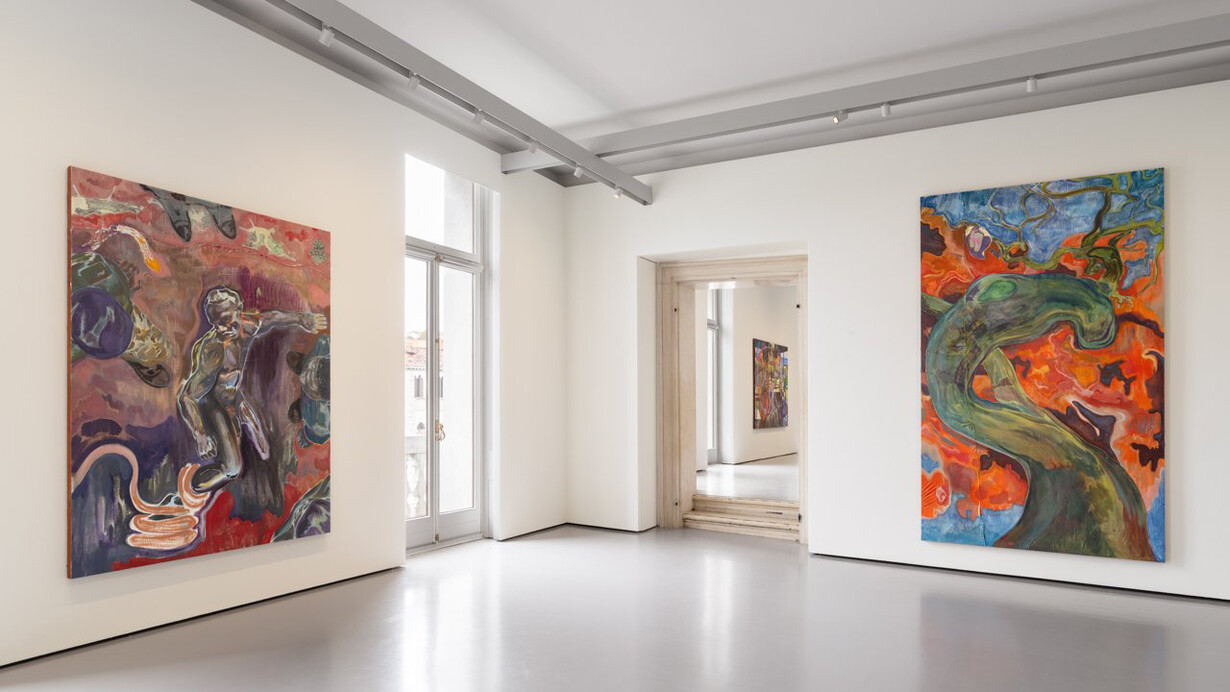 Michael Armitage, The promise of change, exhibition view. Courtesy of Punta della Dogana