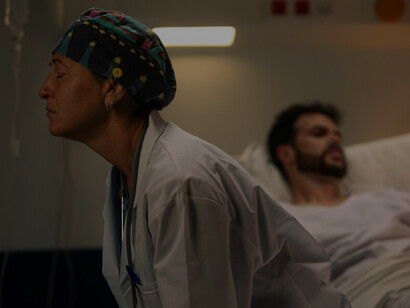 The doctor checks on her patient, expressing concern