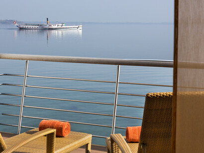 Balcony with lake view