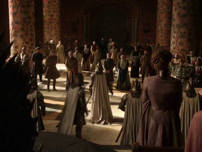 The crowd during a filming