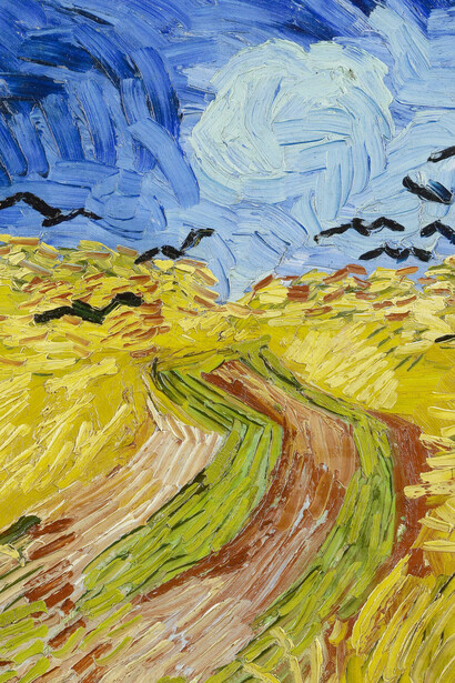 Vincent van Gogh, Trigal con cuervos (detalle), 1890