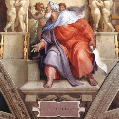 Michelangelo, Cappella Sistina, il profeta Ezechiele
