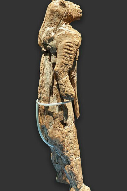 The Löwenmensch figurine, a remarkable ivory sculpture from around 40,000 years ago, was found in the Hohlenstein-Stadel cave in Germany. This prehistoric artifact is part of the Caves and Ice Age Art in the Swabian Jura UNESCO World Heritage Site, discovered in 1939