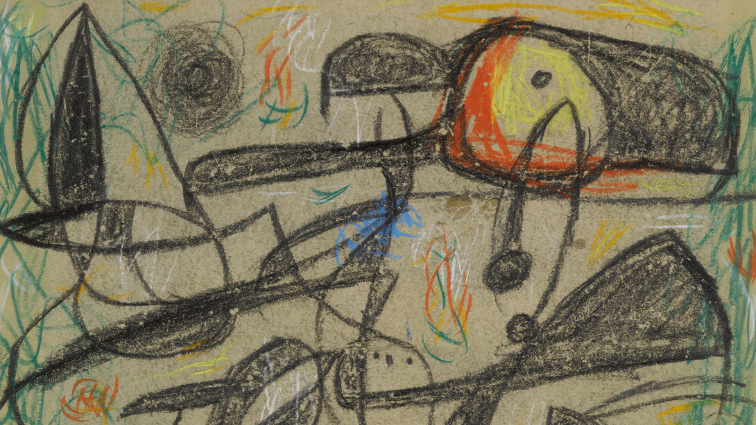 Joan Miró, Femme, oiseaux (detail), 1977. Courtesy of Opera Gallery